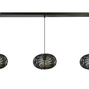 Hanglamp Rimboe 3 Lichts Zwart, Balk 130