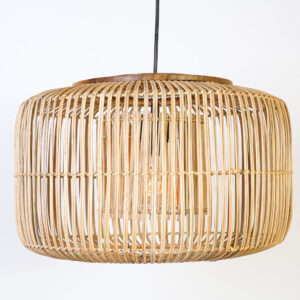 Hanglamp Tondo 60 cm Naturel met hout