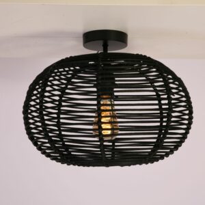 Plafonniere Rimboe 40 cm Zwart