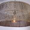 Hanglamp Stripes Cilinder 50 cm Naturel Zwart