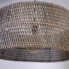 Hanglamp Stripes Cilinder 50 cm Naturel Zwart