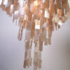 Hanglamp Kroon Goud Schelp Amber 60 cm